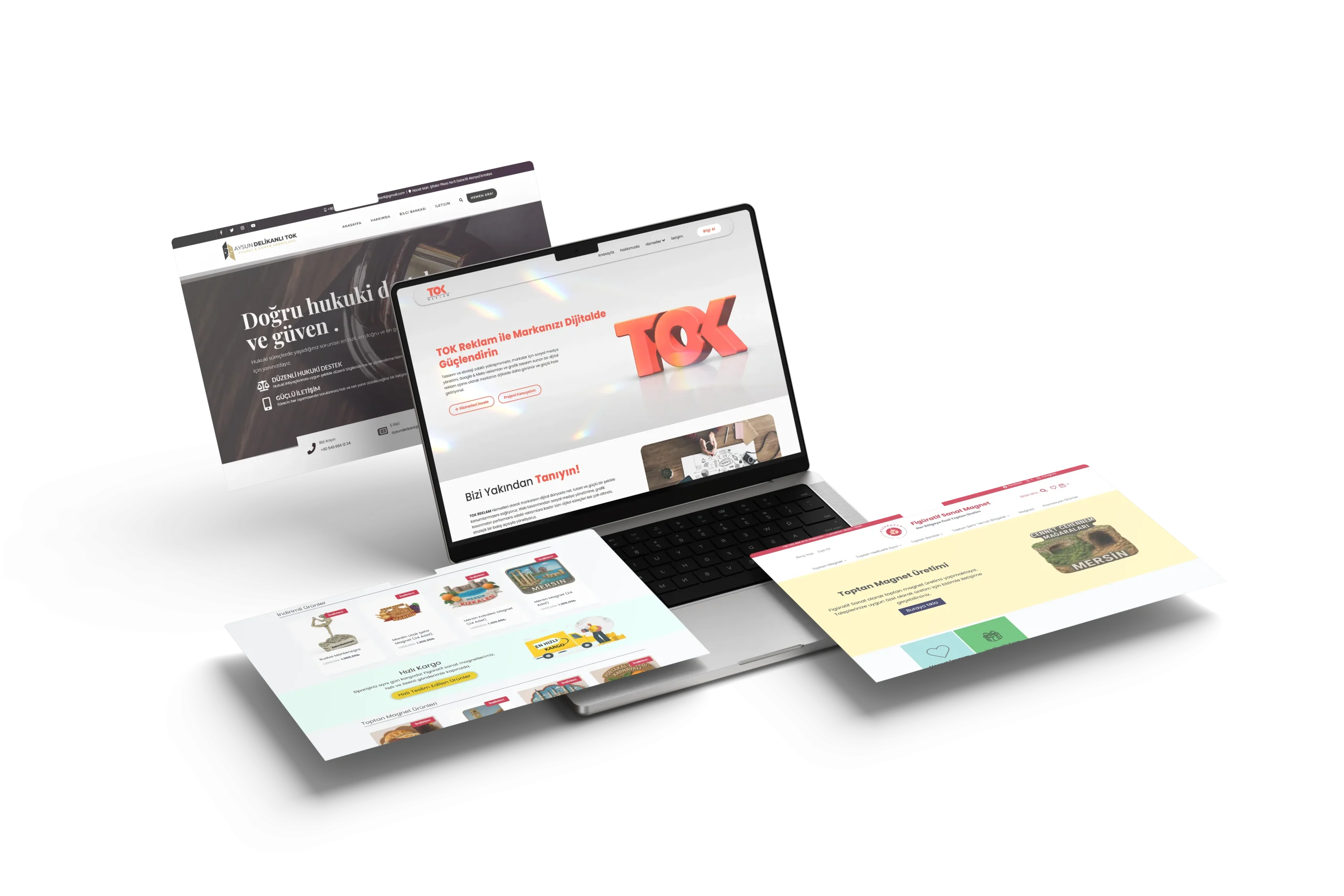 web tasarımı laptoptan örnekler